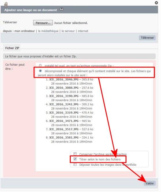 SPIP ajout document decompresser zip